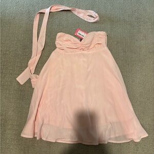 Edikted XS pink dress with scarf